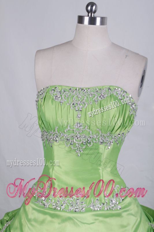 Ruched and Beaded Bodice Sweet 16 Dresses with Pick-ups